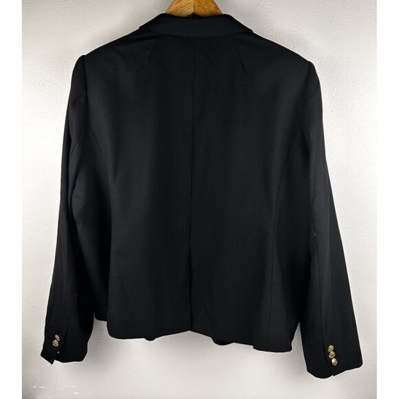 J Crew Factory Original Schoolboy Blazer Black SZ 22 Gold Buttons Academia Lined - Picture 7 of 10